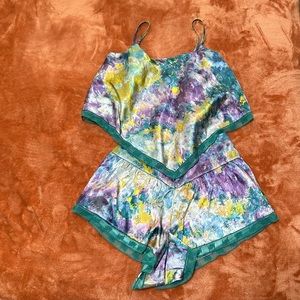 NWOT. YITTY by FABLETICS 3 piece sleep set. Pajama set w/matching robe. Size XS